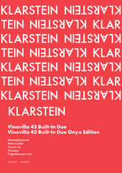 Klarstein Vinovilla 43 Built-In Duo Manual