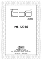 Gessi iSpa 42015 Quick Start Manual