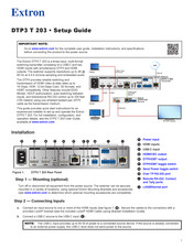 Extron electronics DTP3 T 203 Setup Manual