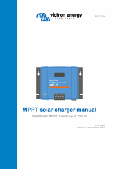 Victron energy SmartSolar MPPT 250/70-Tr Manual