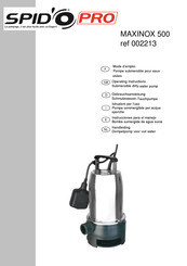 DIPRA SPID'O PRO MAXINOX 500 Operating Instructions Manual