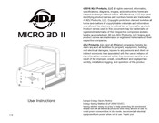 ADJ MICRO 3D II User Instructions