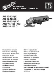Milwaukee AG 12-125 X Instructions For Use Manual