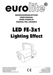 EuroLite LED FE-3x1 Lighting Effect User Manual