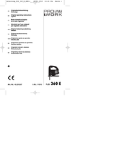 Pro Work PJS 360 E Original Operating Instructions