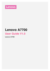 Lenovo A7700 User Manual
