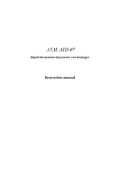 Atal ATD-07 Instruction Manual