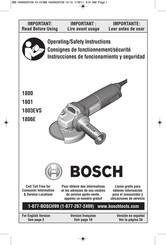 Bosch 1801 Operating/Safety Instructions Manual
