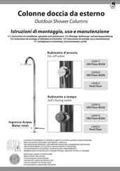 Bossini OKI Floor 250 L00817 Instructions For Installation, Operation And Maintenance