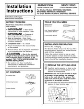 GE SBSD227FWW Installation Instructions Manual