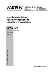 KERN TKFP 150V30M-A Assembly Instructions Manual