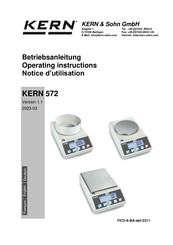 KERN T572-39-A Operating Instructions Manual