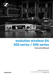Sennheiser evolution wireless G4 300 Series Instruction Manual