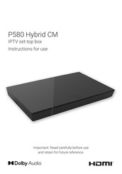 Dolby Audio STB-P580/020 Instructions For Use Manual