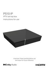 Dolby Audio STB-P510/020 Instructions For Use Manual