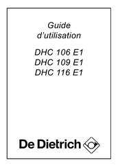 DeDietrich DHC 106 E1 Installation Instructions Manual