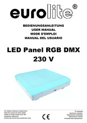 EuroLite LED Panel RGB DMX 230 V User Manual