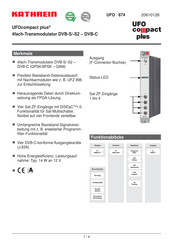 Kathrein UFOcompact plus 874 Manual