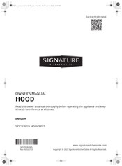 Signature Kitchen Suite SKSCH3601S Owner's Manual
