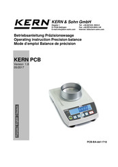 KERN PCB Series Operating	 Instruction