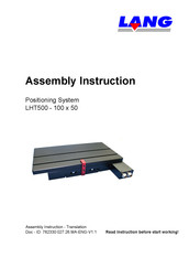 Lang LHT500 Assembly Instruction Manual