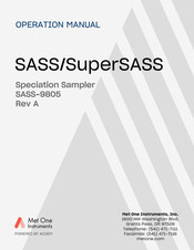 Met One Instruments SASS Operation Manual