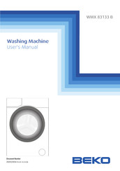 Beko WMX 83133 B User Manual
