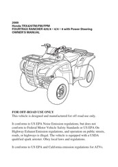 Honda FOURTRAX RANCHER Owner's Manual
