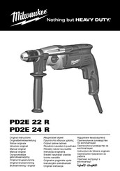 Milwaukee HEAVY DUTY PD2E 24 R Original Instructions Manual