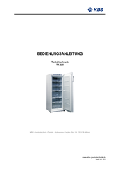 KBS Gastrotechnik TK 220 Instruction Manual