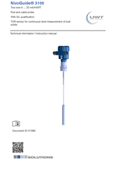 Solutions UWT NivoGuide 3100 Technical Information/Instruction Manual