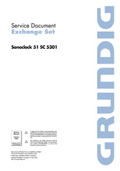 Grundig Sonoclock 51 Service Document