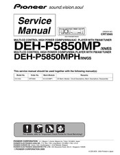 Pioneer DEH-P6880MP Service Manual