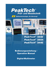 PeakTech 3444 Operation Manual
