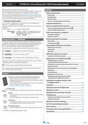 Citizen Eco-Drive Bluetooth S W410 Instruction Manual