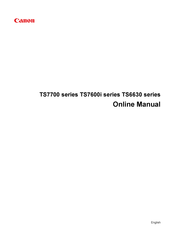 Canon Pixma TS7600i Series Online Manual