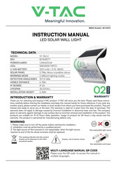 V-Tac VT-762-2 Instruction Manual