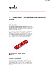 sparkfun ZX Distance and Gesture Sensor Hook-Up Manual