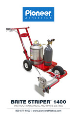 Pioneer Athletics BRITE STRIPER 1400 Instruction Manual And Parts Listing And Parts Listing