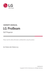 LG ProBeam BU70QGA-GL Owner's Manual