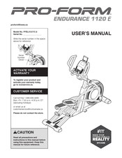 ICON PRO-FORM ENDURANCE 1120 E User Manual