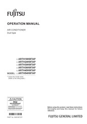 Fujitsu ARTH45KMTAP Operation Manual