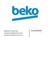 Beko RCSU8330K20W Manual