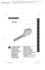 Hitachi RB 36DA Handling Instructions Manual