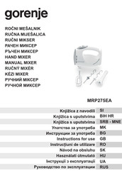Gorenje MRP275EA Instructions For Use Manual