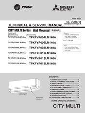 Mitsubishi Electric TRANE CITY MULTI TPKFYP012LM140A Technical & Service Manual