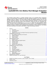 Texas Instruments bq40z80EVM User Manual