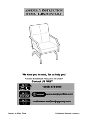 Sunjoy L-DN2235SST-B-C Assembly Instruction Manual