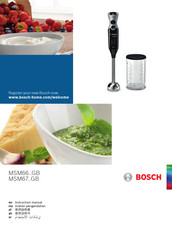 Bosch MSM66 GB Series Instruction Manual