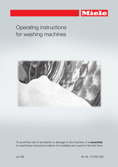 Miele WKB 130 Operating Instructions Manual